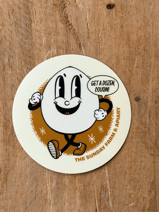 Mr. Egg Vinyl Sticker