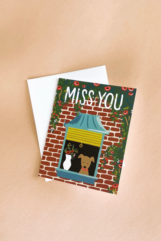 Miss You Pup Card