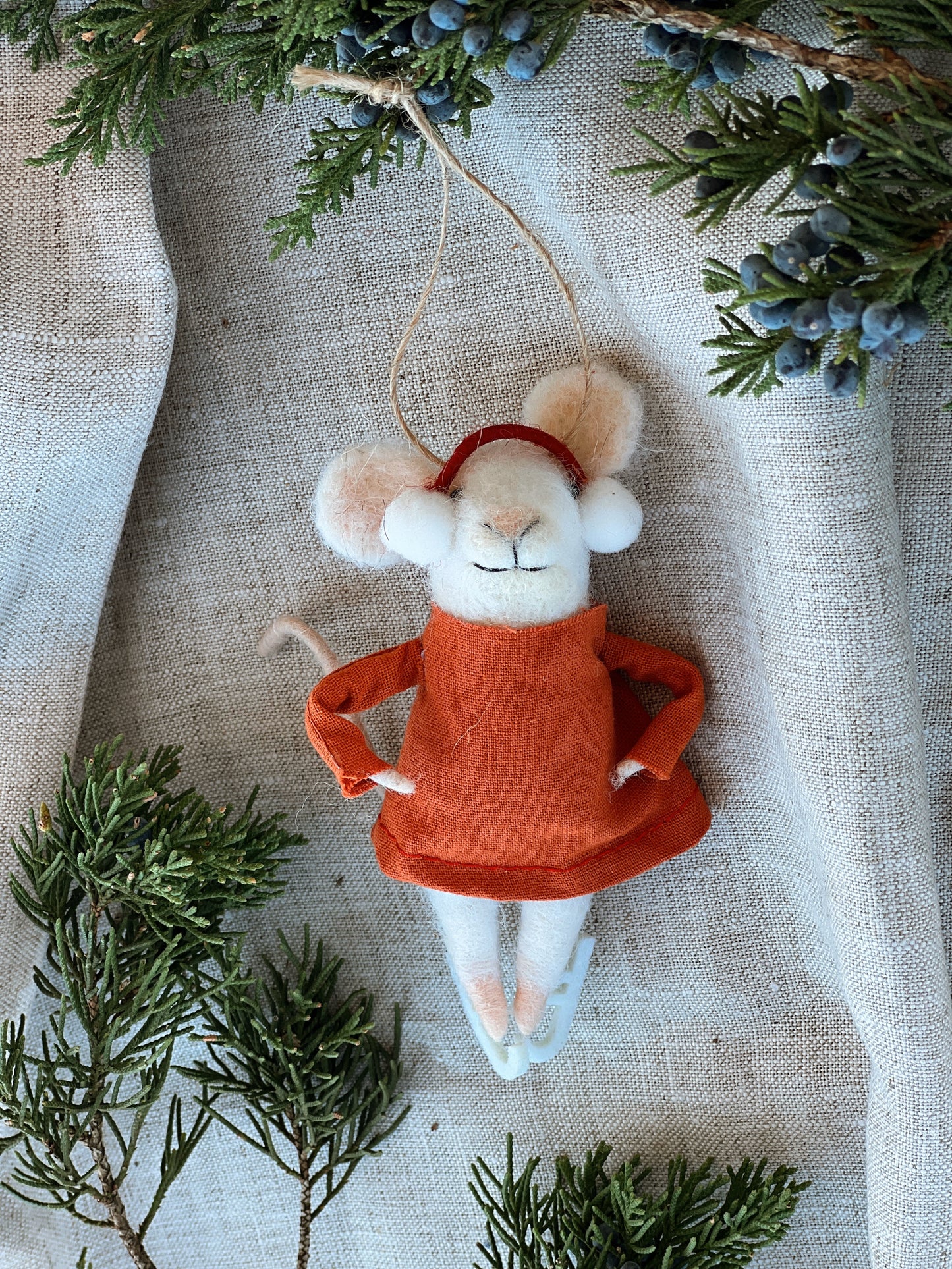 Figure Skating Mouse Ornament