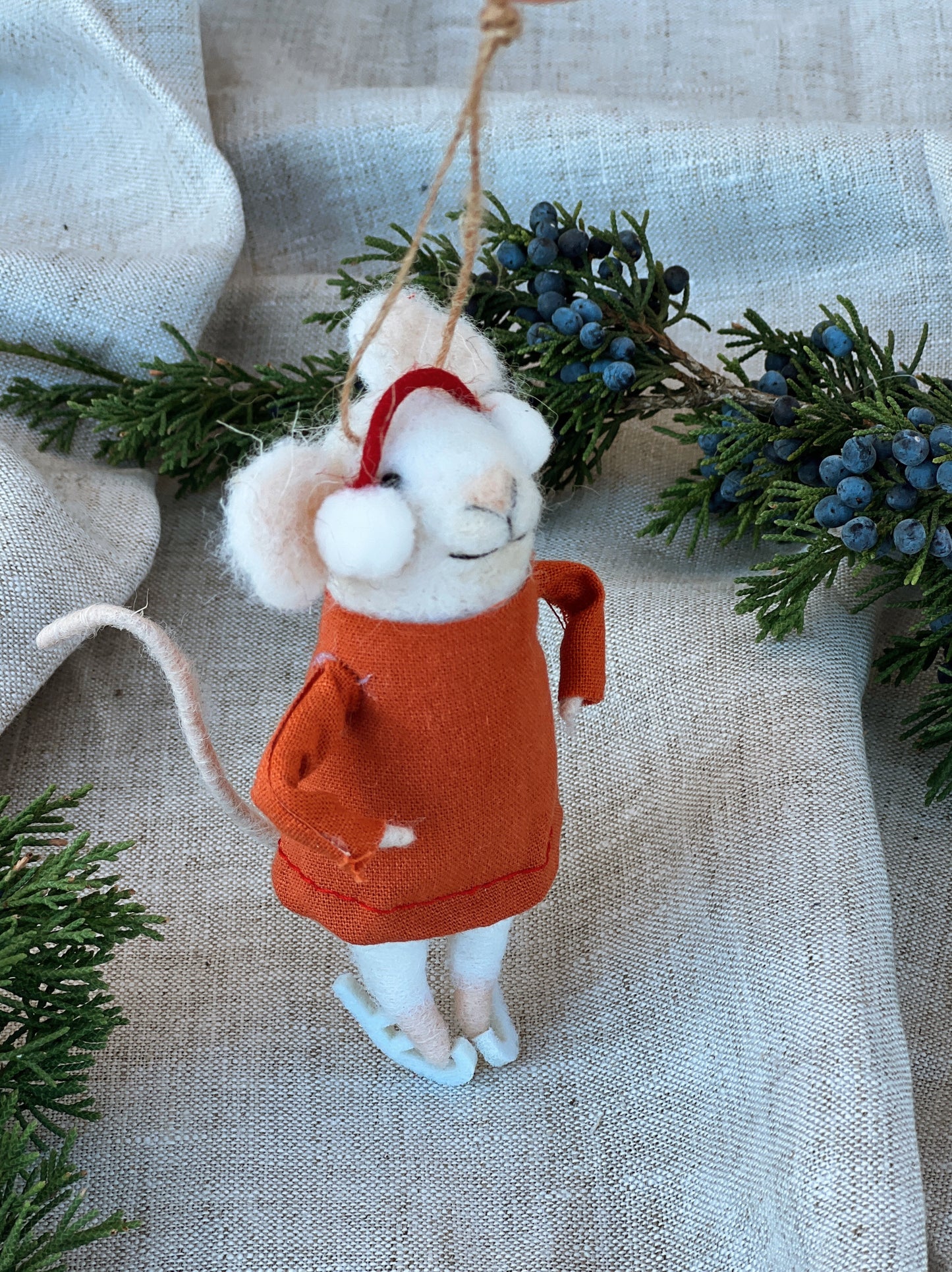 Figure Skating Mouse Ornament