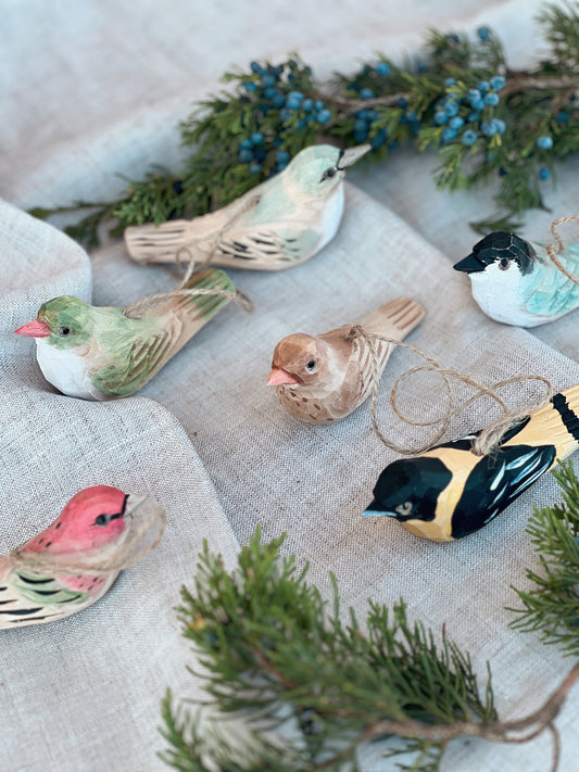 Carved Bird Ornament