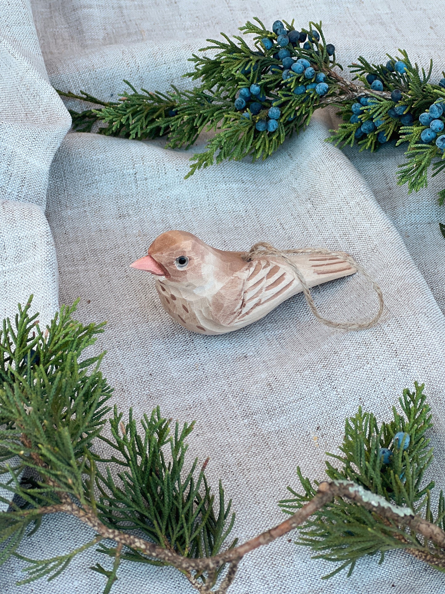 Carved Bird Ornament