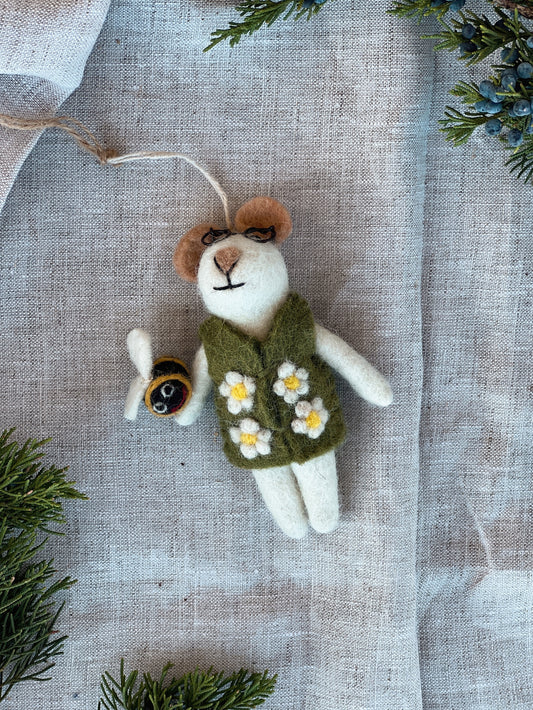 Bee Mouse Ornament