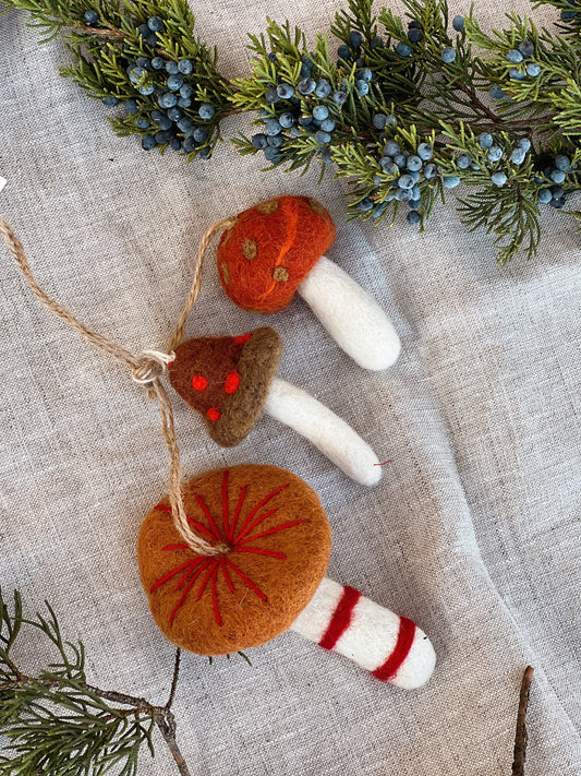 Fungi Trio Ornament Set