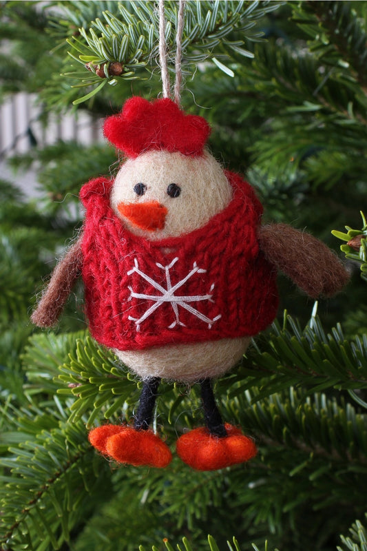 Mrs Funky Chicken Ornament