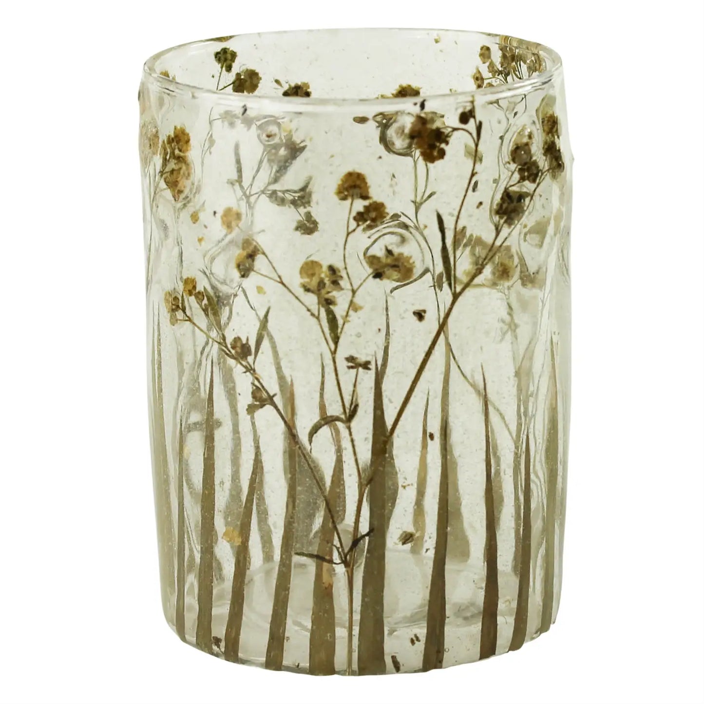 Prairie Grass Enameled Hurricane Vase