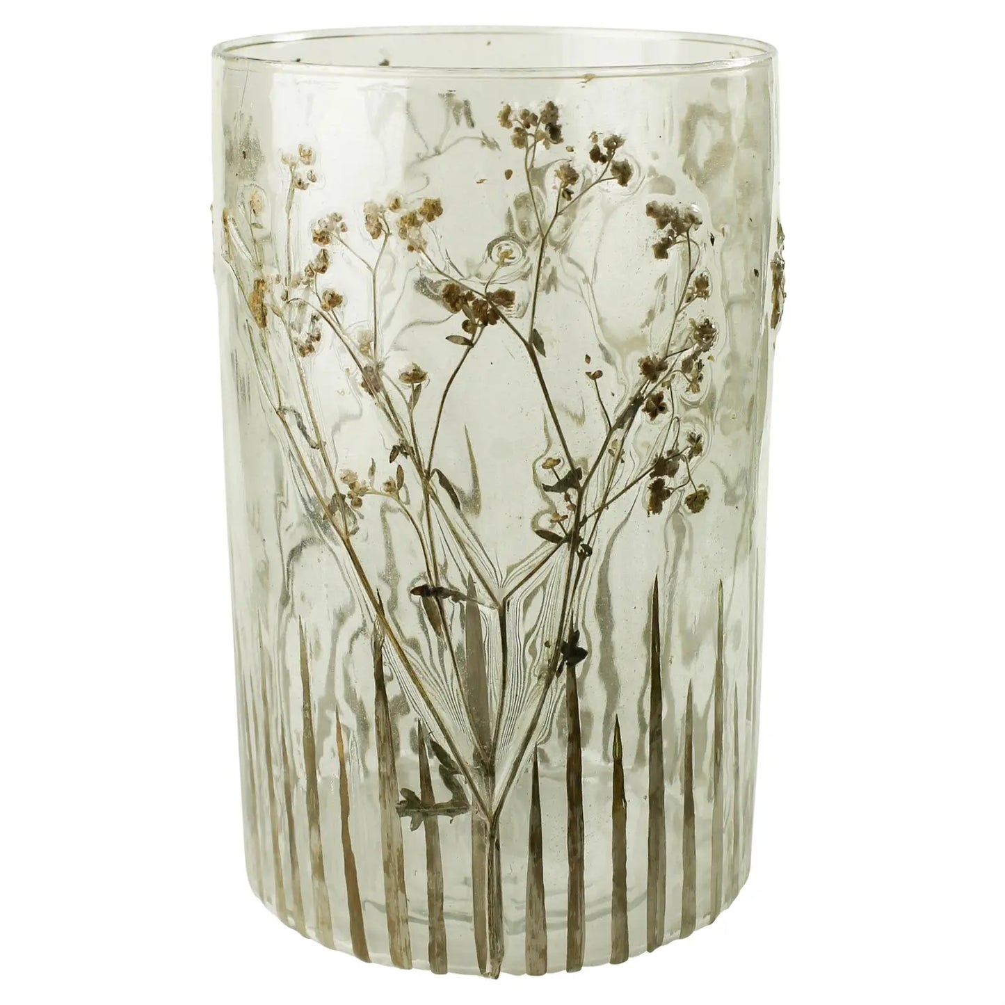 Prairie Grass Enameled Hurricane Vase