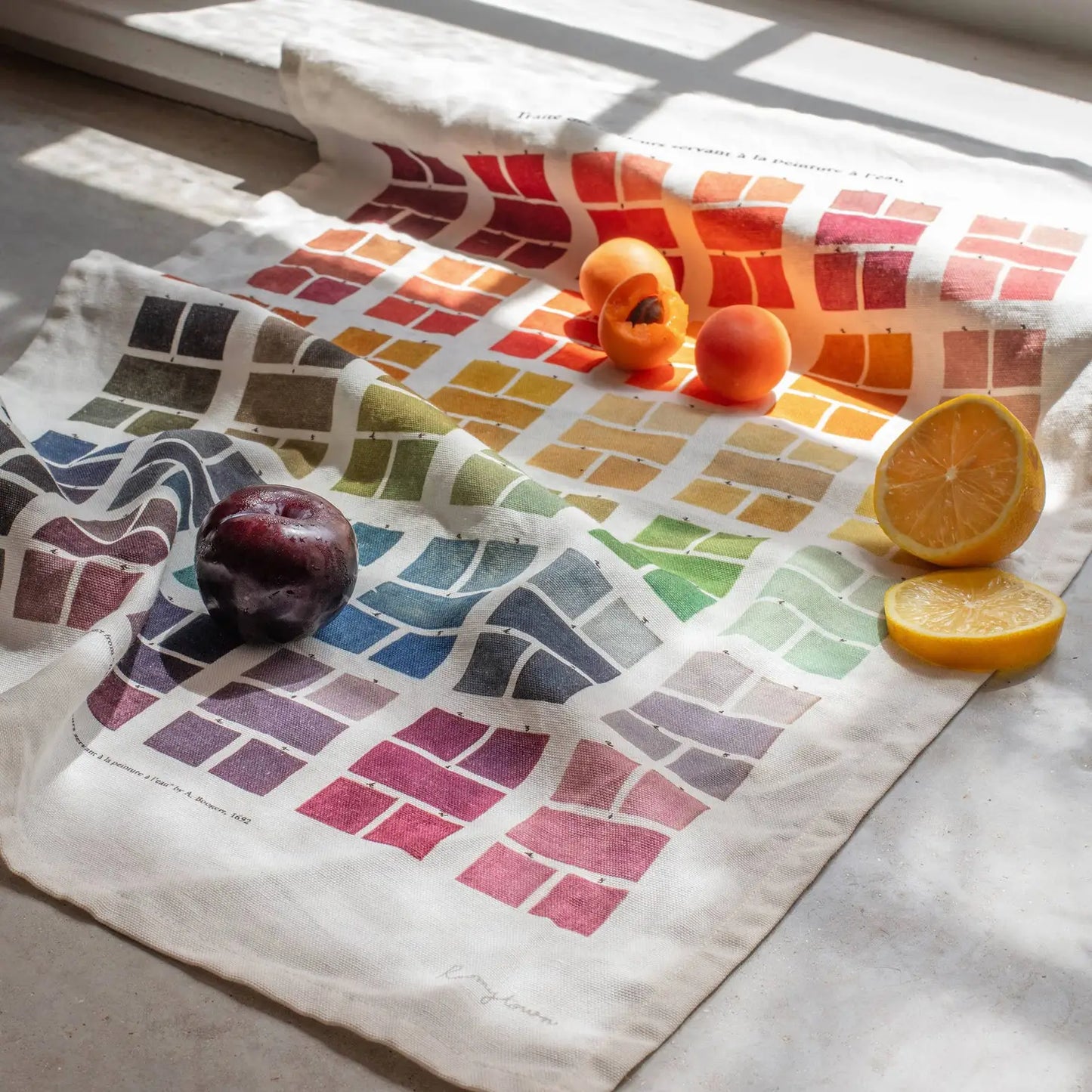 Watercolor Swatches Tea Towel